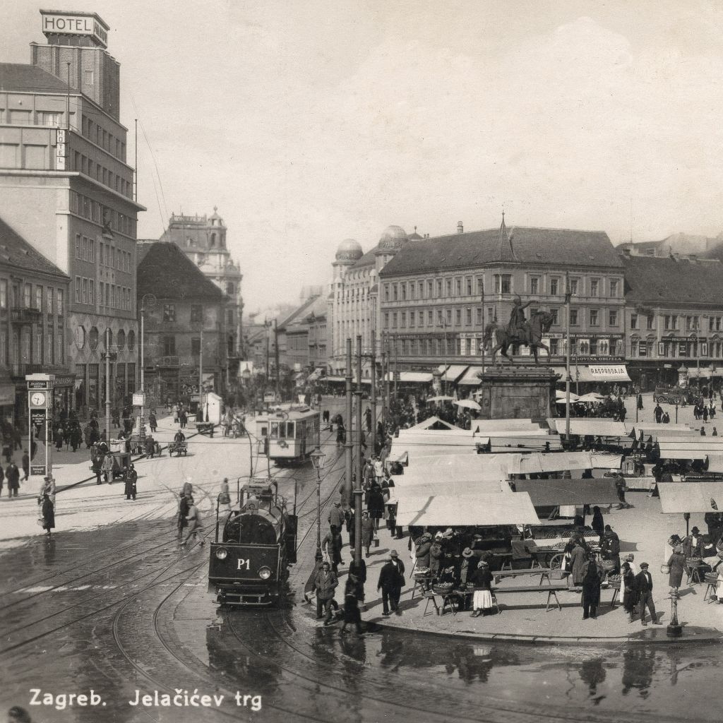 Trg bana Jelačića oko 1928.-1931. godine